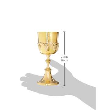 Design Toscano TV8747 Grape Harvest Wine Goblet, 7 Inch, Faux Gold, 8 fluid ounces