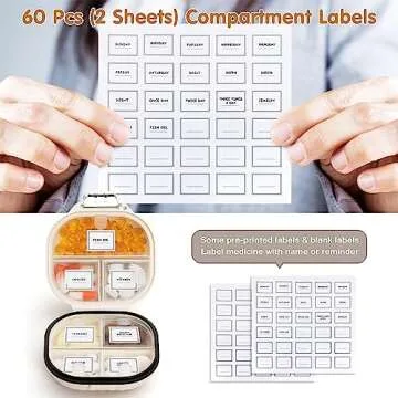 Zannaki Cute Portable Pill Organizer for Travel & Daily Use