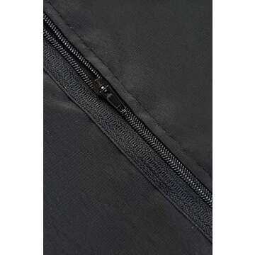 Betty Dain Glitz Salon Stylist Apron, Stylish, Lightweight, Versatile Color with Rhinestone Accents, Wrinkle Free Poly Nylon for Durability, Bottom Zipper Pockets, Adjustable Neck Closure, Black