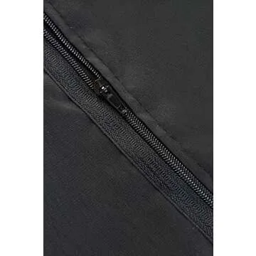 Betty Dain Glitz Salon Stylist Apron, Stylish, Lightweight, Versatile Color with Rhinestone Accents, Wrinkle Free Poly Nylon for Durability, Bottom Zipper Pockets, Adjustable Neck Closure, Black