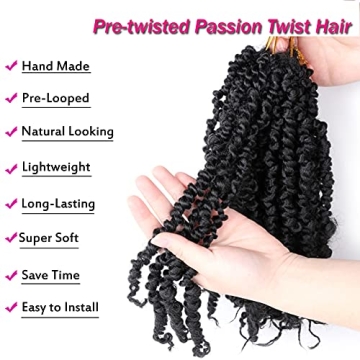 Shop 8 Packs Pre-twisted Passion Twist Hair for Effortless Styles