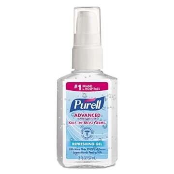 PURELL Advanced Hand Sanitizer Refreshing Gel, Clean Scent, 2 fl oz Travel Size Pump Bottle (Pack of 1)