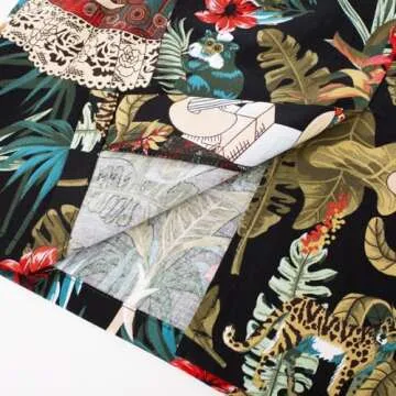 Women's 50s Vintage Printed Leaves Pencil Dress Cap Sleeve Wiggle Dress Large