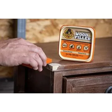 Gorilla All Purpose Wood Filler, 16 Ounce Tub, Natural (Pack of 1)