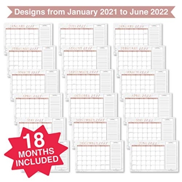 Rose Gold Marble Desk Calendar - 18 Month Planner