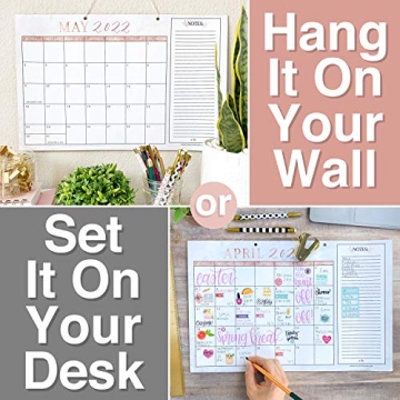 Rose Gold Marble Desk Calendar - 18 Month Planner