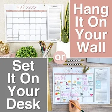 Rose Gold Marble Desk Calendar - 18 Month Planner