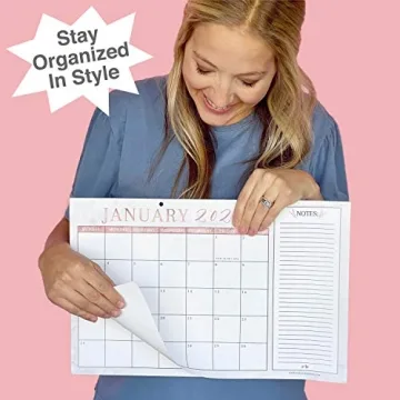 Rose Gold Marble Desk Calendar - 18 Month Planner