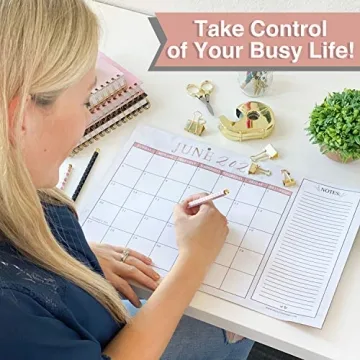 Rose Gold Marble Desk Calendar - 18 Month Planner