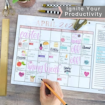 Rose Gold Marble Desk Calendar - 18 Month Planner