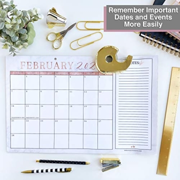 Rose Gold Marble Desk Calendar - 18 Month Planner