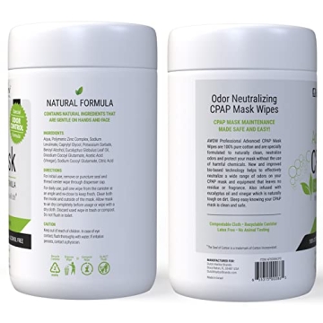 AWOW Professional CPAP Wipes - Natural Odor Control