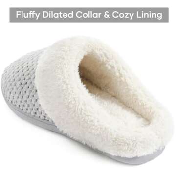 ULTRAIDEAS Cozy Fleece House Slippers for Women