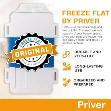 Freeze Flat Breast Milk Storage Bag Freezer Device - Freeze Breastmilk Bags Flat - Organize Breast Milk Storage Bags - Space Saving Freezer System - Breast Pump Accessories - A Priver Original