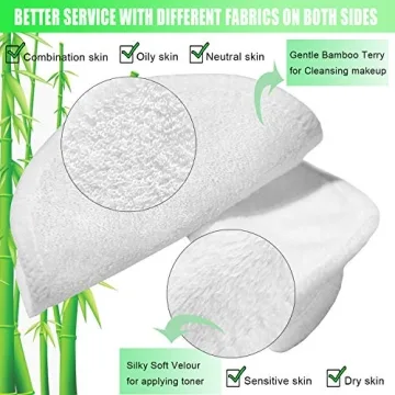 16 Pack Reusable Makeup Remover Pads - Eco-Friendly Facial Cleansing