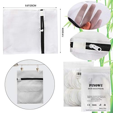 16 Pack Reusable Makeup Remover Pads - Eco-Friendly Facial Cleansing