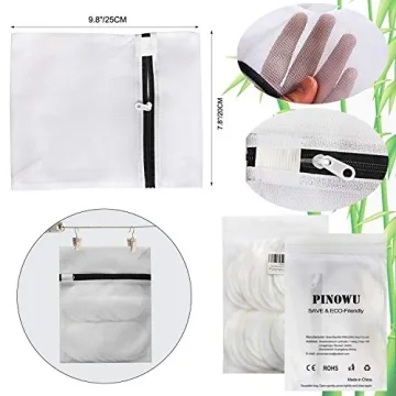 16 Pack Reusable Makeup Remover Pads - Eco-Friendly Facial Cleansing