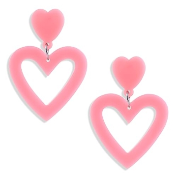 Charming Acrylic Double Heart Earrings for Women Stylish Jewelry Gifts