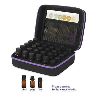 JSVER Essential Oil Storage, 30 Bottles,Essential Oil Holder Case, Essential Oil Case for 5ml, 10ml,...