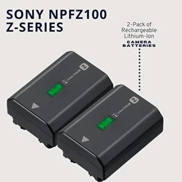 Sony NP-FZ100 Battery Dual Charger Bundle for Alpha Cameras