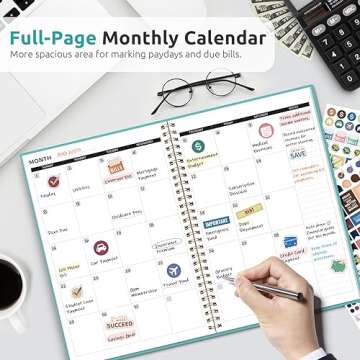 Budget Planner - Monthly Budget Book with Expense Tracker Notebook, Undated Bill Organizer & Finance...
