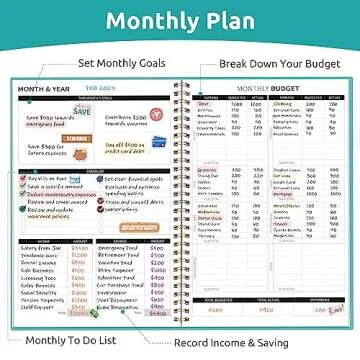 Budget Planner - Monthly Budget Book with Expense Tracker Notebook, Undated Bill Organizer & Finance Planner to Take Control of Your Money, 2024-2025 Account Book to Manage Your Finances-Blue