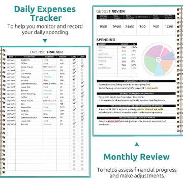 Budget Planner - Monthly Budget Book with Expense Tracker Notebook, Undated Bill Organizer & Finance Planner to Take Control of Your Money, 2024-2025 Account Book to Manage Your Finances-Blue