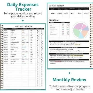 Budget Planner - Monthly Budget Book with Expense Tracker Notebook, Undated Bill Organizer & Finance Planner to Take Control of Your Money, 2024-2025 Account Book to Manage Your Finances-Blue