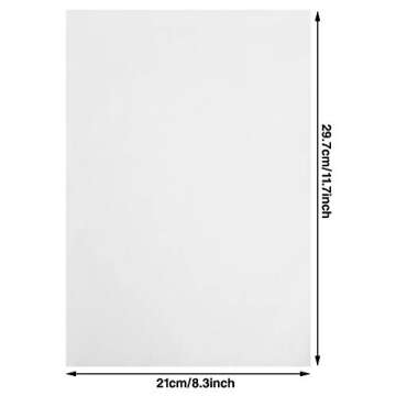 Outus White Carbon Transfer Paper 11.7 x 8.3 Inch Tracing Carbon Graphite Copy Paper with Embossing ...