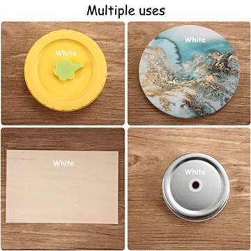 Outus White Carbon Transfer Paper 11.7 x 8.3 Inch Tracing Carbon Graphite Copy Paper with Embossing Stylus Tracing Stylus Dotting Tools for Cloth Fabric Wood (105 Pieces)