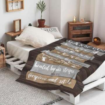 Christian Gifts for Men - Inspirational 60x50 Blanket