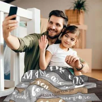 Christian Gifts for Men - Inspirational 60x50 Blanket