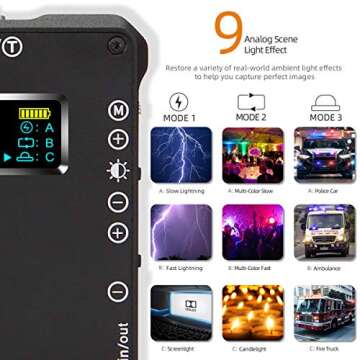 RGB Camera Video Light with 360° Color and Brightness