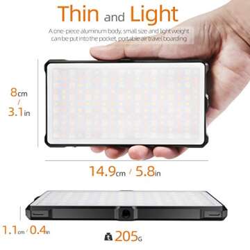 RGB Camera Video Light with 360° Color and Brightness