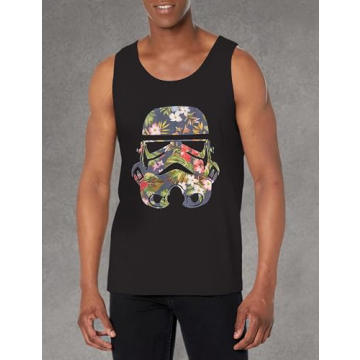 Men's Star Wars Tropical Stormtrooper Tank Top - Black