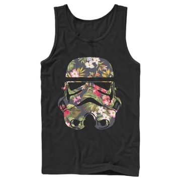 Men's Star Wars Tropical Stormtrooper Tank Top - Black
