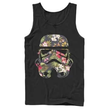 Men's Star Wars Tropical Stormtrooper Tank Top - Black