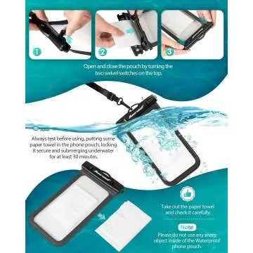 Hiearcool Universal Waterproof Phone Case - 2 Pack