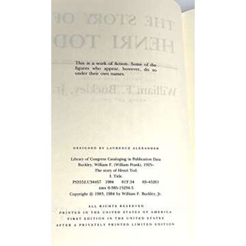 The Story of Henri Tod by William F. Buckley Jr. (1984-01-03)