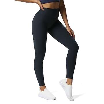 Aoxjox High Waisted Workout Leggings for Women Tummy Control Buttery Soft Yoga Metamorph Deep V Pants 26" (Blueberry, X-Small)