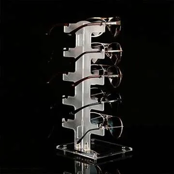 FAZMoss Sunglasses Holder Acrylic Glasses Stand Display Stand Sunglasses Organizer Stands Sunglasses Rack Sunglasses Holders…