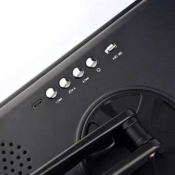 Fenair Makeup Vanity Mirror with Bluetooth Rechargeable Lighted 20 LED Mirror,Touch Screen Cosmetic Vanity Mirror,Detachable 10X Magnification 180° Rotation,Makeup Mirror (Black)