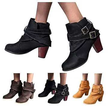 Stylish Faionny Suede Ankle Boots for Women