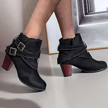 Stylish Faionny Suede Ankle Boots for Women