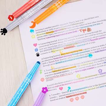 NiArt 11-Pack Cute Candy Color Highlighters for Fun Crafting