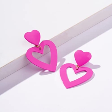 Chic PopTopping Double Hearts Drop Earrings for Women