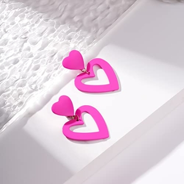 Chic PopTopping Double Hearts Drop Earrings for Women