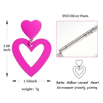 Chic PopTopping Double Hearts Drop Earrings for Women