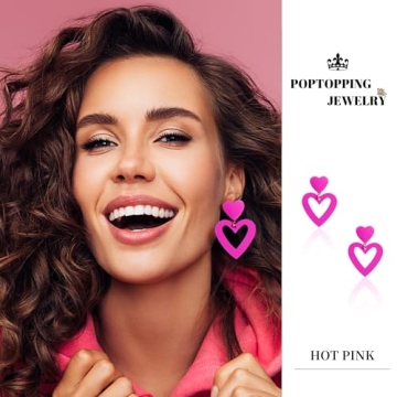 Chic PopTopping Double Hearts Drop Earrings for Women