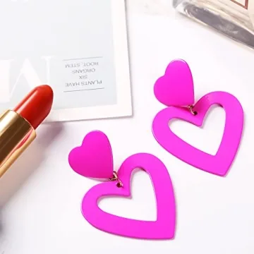 Chic PopTopping Double Hearts Drop Earrings for Women